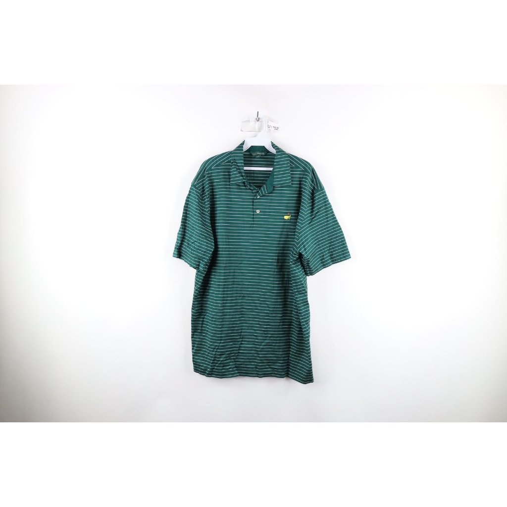 Masters Collection Mens Xl Striped Augusta The Masters Golf Collared Polo Shirt